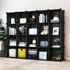 Greenstell Plastic Stackable Cube Storage Organizer 20 Closet Cubes Black