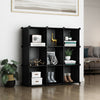 Greenstell Plastic Stackable Cube Storage 9 Closet Cubes Black