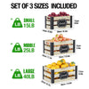 Greenstell Rustic Wooden Crate with Chalkboard, Cutout Handle and Metal Wraps