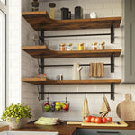 Greenstell Wall Mounted  Corner Wall Shelves, Floating Shelves with Adjustable Towel Holders & 8 Hooks