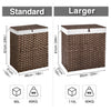 Greenstell Woven Synthetic Rattan Collapsible Laundry Hamper Standard (18*12*24 in)