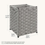 Greenstell Woven Waste Basket with Lid, Handles and 2 Replaceable Liners