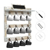 Greenstell Wall Mounted Coffee Mug Rack with Chalkboard 12 Hooks White