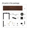 All Parts of Industrial Pipe Wall Mounted with Wood Board Clothes Rack
