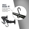 Greenstell Wall Mounted Pot Rack Black with 14 Detachable Sliding Hooks