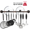 Greenstell Industrial Pipe Hanging Pot Rack Bronze with 14 Detachable Sliding Hooks