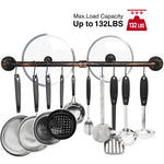 Greenstell Industrial Pipe Hanging Pot Rack Bronze with 14 Detachable Sliding Hooks